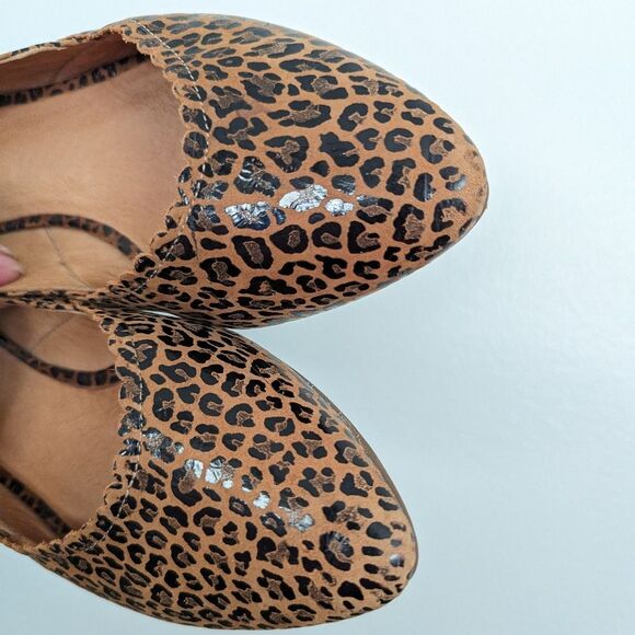 Jack Rogers Chantel Half D'Orsay Leopard Cheetah Ballet Flats Size 9 $138 - Picture 5 of 10